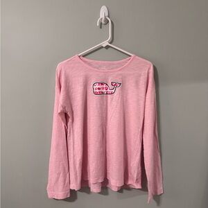 Vineyard Vines Valentines XOXO Women’s T Shirt Long Sleeve Crew Neck 100% Cotton